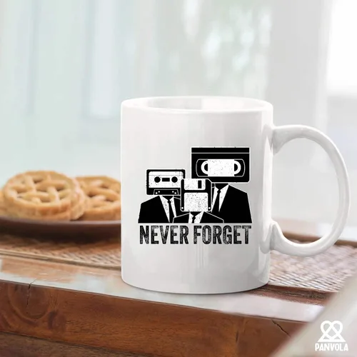 Miniatura 5 de Panvola Never Forget - Cinta de cassette VHS Vintage 80s 90s película amante de la música regalos retro de la vieja escuela divertida novedad vaso