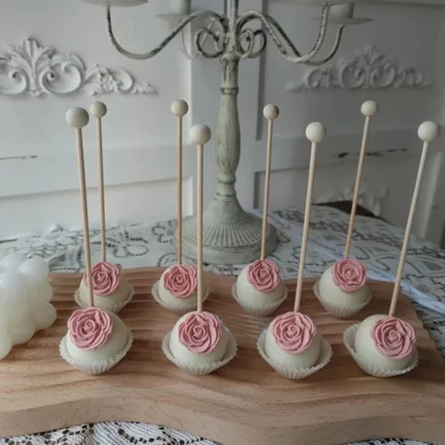 Miniatura 5 de Molde de caramelo de silicona rosa Mini flor Fondant moldes de chocolate para decoración de pasteles Decoración de cupcakes Pasta de goma
