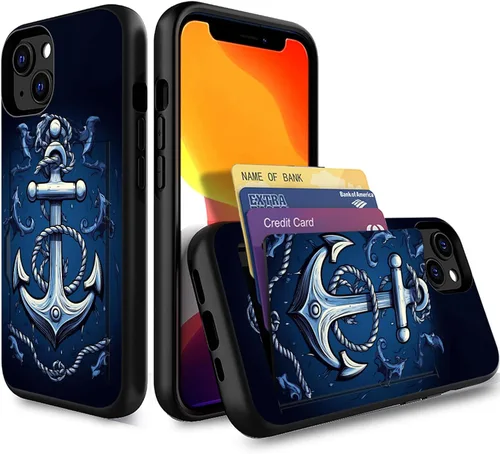 Miniatura 117 de Funda para iPhone Air, funda tipo cartera con ranura para tarjeta oculta, a prueba de golpes, TPU y PC, funda protectora de doble capa para iPhone