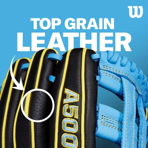 Miniatura 6 de Wilson A500 Adult + Youth Baseball Glove + Mitt Sizes 10.5" - 12.5" Right + Left Hand Throw Multiple Styles