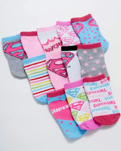 Miniatura 4 de DC Comics Baby Boys and Girls Socks - 12 Pack Batman Wonder Woman Superman Justice League Super Girl Socks 0-24M