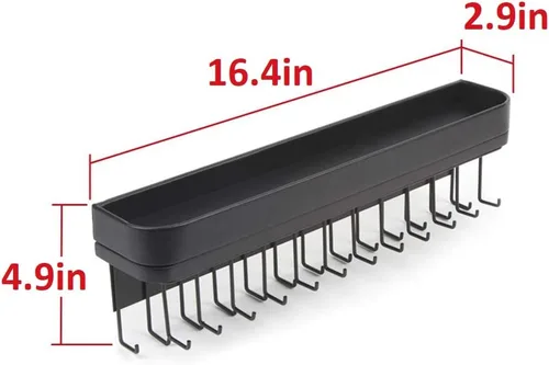 Miniatura 6 de J JACKCUBE DESIGN Soporte para Collares Montado en la Pared Organizador de Joyas para Pulseras, Aretes y Anillos con 25 Ganchos - Decoración Gótica