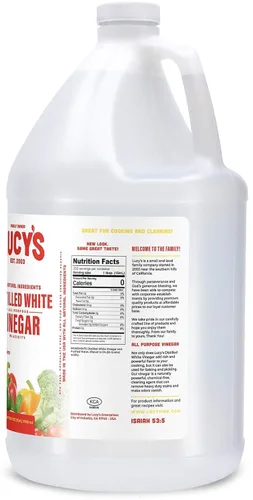 Miniatura 4 de Lucy's Family Owned Vinagre blanco destilado natural, 1 galón (128 oz) - 5 % de acidez