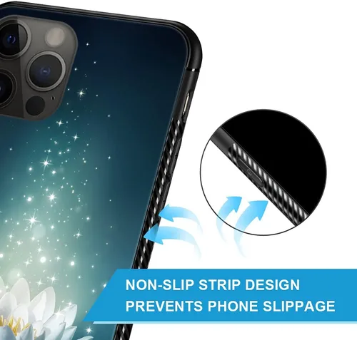 Miniatura 5 de ZHEGAILIAN Funda compatible con iPhone 13 Pro Max, diseño de patrón de policarbonato duro, funda protectora de TPU suave antideslizante para iPhone