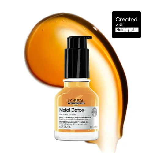 Miniatura 2 de L'Oreal Professionnel Metal Detox Leave-In Oil - Detoxifies, Prevents Damage and Prolongs Hair Color With Shine