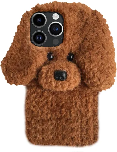 Miniatura 17 de UnnFiko Funda de felpa suave y cálida de invierno compatible con iPhone 6 y 6s, fundas de gato mullido, de piel esponjosa, hechas a mano para niñas