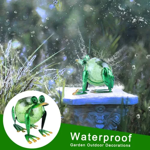 Miniatura 7 de Lámpara solar colgante para aire libre, decorativa, impermeable, rana, LED, lámpara de mesa para patio, jardín