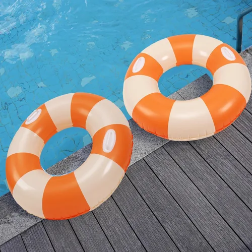 Miniatura 8 de Anillo de natación grande con asas para adultos, anillos clásicos de piscina de 47 pulgadas, tubos interiores de piscina, flotadores inflables