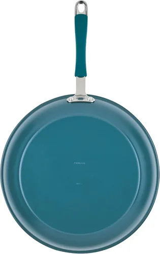Miniatura 11 de Rachael Ray Cucina Sartén antiadherente de cerámica/Sartén, 12.5 pulgadas antiadherentes Sartén abierta, apta para lavavajillas - Azul marino