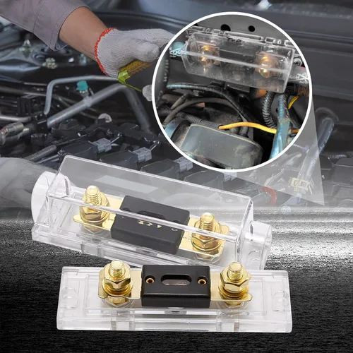 Miniatura 4 de Soporte de fusible ANL de 200 amperios de audio para automóvil, bloque de fusibles ANL calibre 0/2/4 AWG en línea con fusible de batería de 200 A