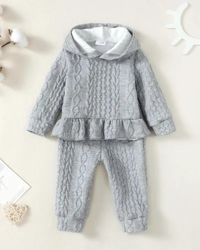 Miniatura 73 de Renotemy Conjunto de ropa para bebé recién nacida, para otoño e invierno, manga larga, pantalones, lindo conjunto de ropa para bebé niña