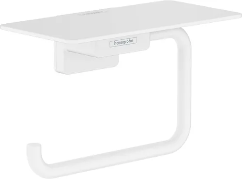 Miniatura 6 de hansgrohe AddStoris 41772670 - Soporte para papel higiénico con estante en color negro mate