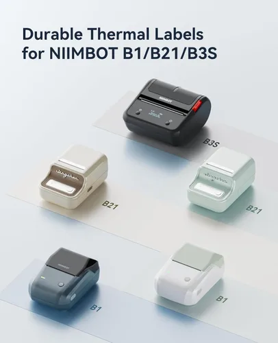 Miniatura 8 de NIIMBOT Cinta de etiquetas transparentes para B1/B21/B3S, 40x30mm (1.57" X 1.18"), 230 etiquetas/rollo, etiqueta adhesiva térmica para frasco