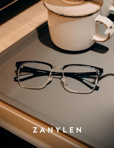 Miniatura 3 de ZanyLen Blue Light Glasses Men Rectangle Large Browline Computer Gaming Glasses