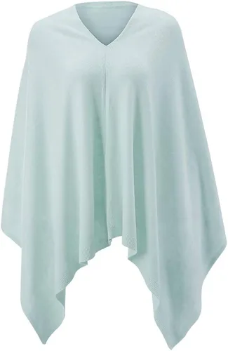 Miniatura 60 de Fomolom Ponchos para mujer, versátil, ligero, tejido sólido, chal envolvente, bufanda, accesorios para mujer