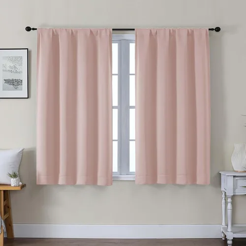 Miniatura 60 de Gwine Cortinas opacas para dormitorio, 54 pulgadas de largo, paneles de cortina de ventana con aislamiento térmico y reducción de ruido, cortinas