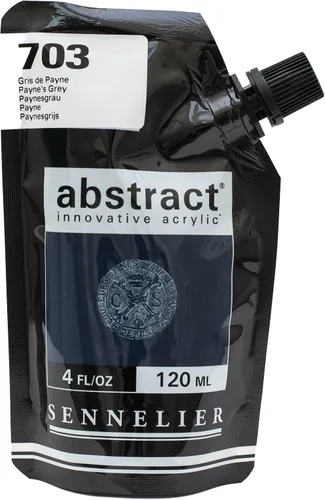 Miniatura 18 de SENNELIER Pintura acrílica abstracta innovadora para cuerpo pesado, bolsa de 16.9 fl oz, blanco titanio