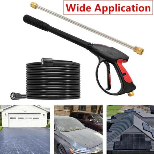 Miniatura 5 de Kit de manguera de lavado a presión eléctrica de 26 pies y pistola y varilla de extensión para lavadoras a presión de gas y eléctricas, pistola
