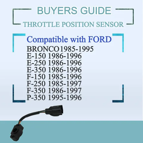 Miniatura 3 de HiSport Sensor de posición del acelerador TPS E5TZ9B989B E4AF9B989AA Compatible con Ford Bronco 1985-1995, Econoline E-150 E-250 E-350 F-150 F-250