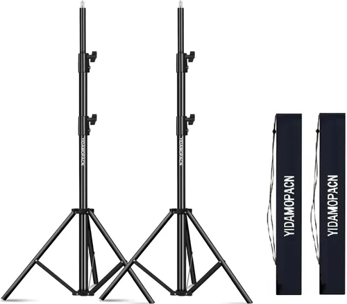 Soporte de luz resistente de 9.2 pies/110.2 in, 22.0 lbs, resorte de carga máxima, soporte de luz de aluminio acolchado para fotografía con tornillo