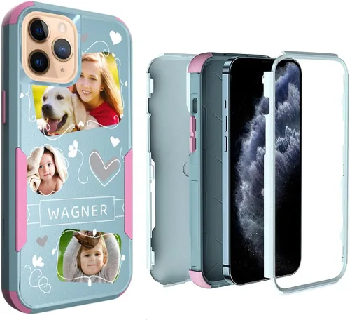 Miniatura 59 de Funda de fotos personalizada para iPhone 11 Apple Phone Plaid Collage - Imagen personalizada para hacer fotos en 3 híbridos gruesos resistentes