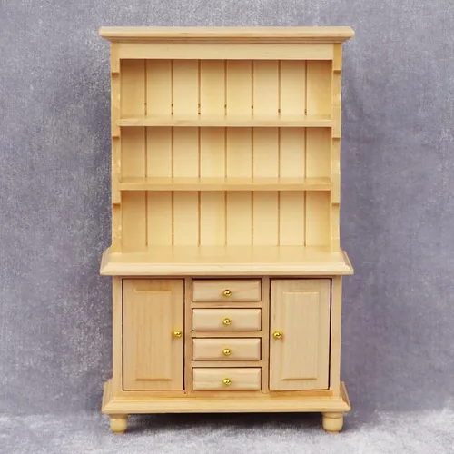Miniatura 5 de AirAds - Casa de muñecas 1:12 en miniatura, muebles de madera (1 marrón oscuro)