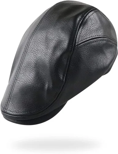 Miniatura 17 de Gorra de hiedra para hombre, sombrero de cuero de PU para hombre, boina ajustable, gorra plana de golf, gorra plana Gatsby, sombrero de pesca