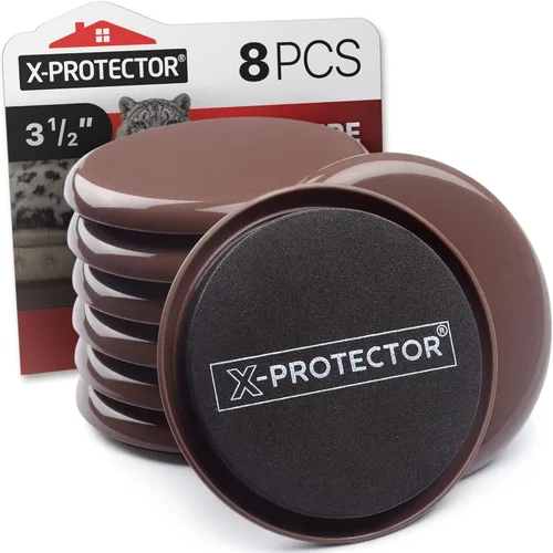 Miniatura 12 de X-Protector Deslizadores de muebles – 8 piezas de 3 1/2 pulgadas – 4 deslizadores de muebles para pisos de madera dura y 4 deslizadores de muebles