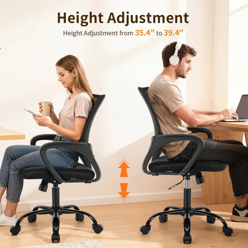 Miniatura 6 de BestOffice Silla de Oficina Ergonómica Barata Silla de Escritorio de Malla Silla de Computadora Soporte Lumbar Ejecutiva Moderna Taburete Ajustable