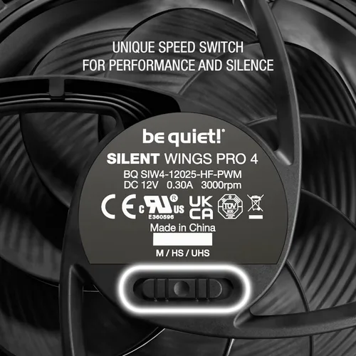Miniatura 5 de be quiet! Silent Wings Pro 4 140mm PWM Alta Velocidad 2400 RPM Ventilador de Enfriamiento Premium Bajo Ruido 4-Pin BL099 Negro