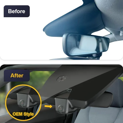 Miniatura 4 de Fitcamx 2K Dual Dash Cam se adapta para Hyundai IONIQ 6 2023 2024 2025 Limited SEL (con atenuación automática), estilo OEM, video frontal 1440P +