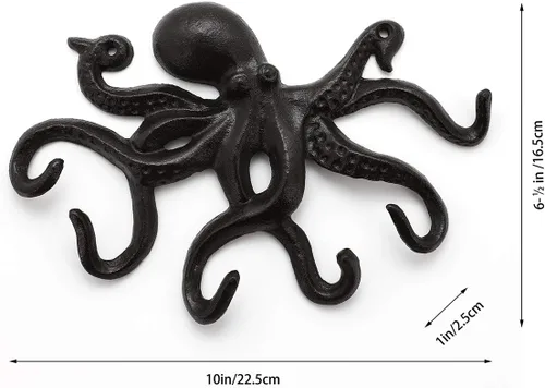 Miniatura 3 de Soporte para llaves de pared, ganchos de abrigo de pulpo montados en la pared, ganchos para toallas montados en la pared, ganchos para llaves