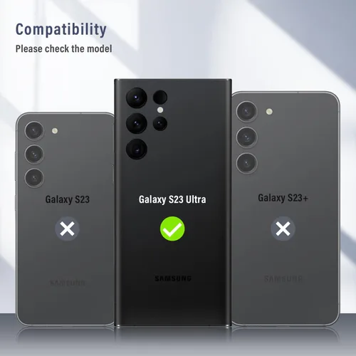 Miniatura 2 de Korecase Diseñado para Samsung Galaxy S23 Ultra Protector de lente de cámara Película de lente de vidrio templado, cubierta de cámara de metal