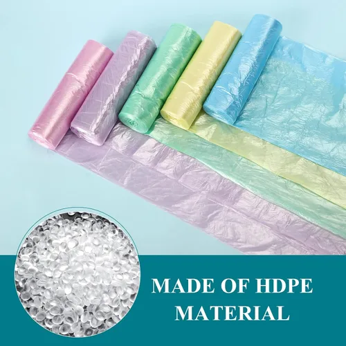 Miniatura 5 de 200 bolsas de basura pequeñas de 1.5 galones, sin perfume, fuertes, mini bolsas de basura coloridas para cocina, baño, oficina, hogar, dormitorio