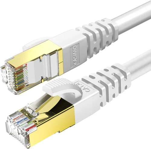 Miniatura 14 de KASIMO Cable Ethernet Cat 8 de 2 pies, cable LAN de red Cat8 de alta velocidad de 40 Gbps con conector RJ45 chapado en oro cable blindado SFTP