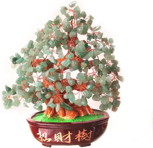 Árbol de dinero de cristal Feng Shui, bonsái, buena suerte, reiki, curativo, amatista, árbol de roca, árbol de cristal para energía positiva,