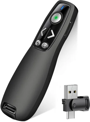 Miniatura 9 de Presentador Clicker Presentador Inalámbrico Remoto para PowerPoint, Clicker de PowerPoint con Control de Volumen PowerPoint Advancer de Diapositivas