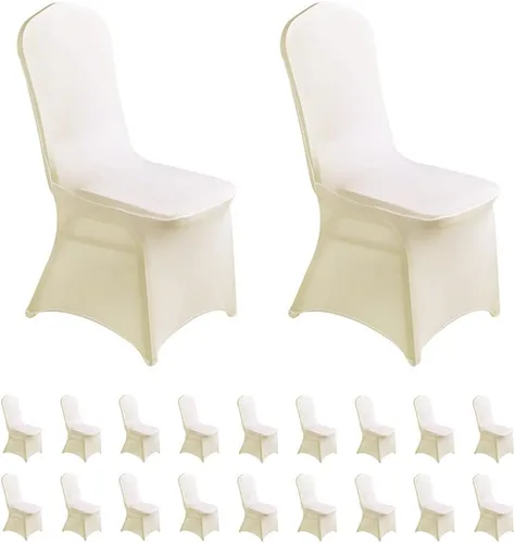 Miniatura 18 de LZY 6 piezas Fundas de Silla de Spandex Elásticas Fundas Deslizables para Fiestas de Boda, Fundas de Decoración de Sillas de Comedor y Banquete Negro