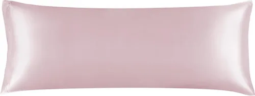 Miniatura 144 de Bedelite Funda de almohada de satén para el cuerpo, súper suave y refrescante, para el cabello y la piel, transpirable, sedosa y larga, 20 x 54 Rosa