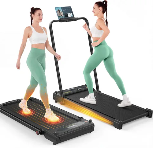 FUNMILY Almohadilla para caminar y correr con inclinación, cintas de correr plegables para oficina en casa, almohadilla portátil para caminar con