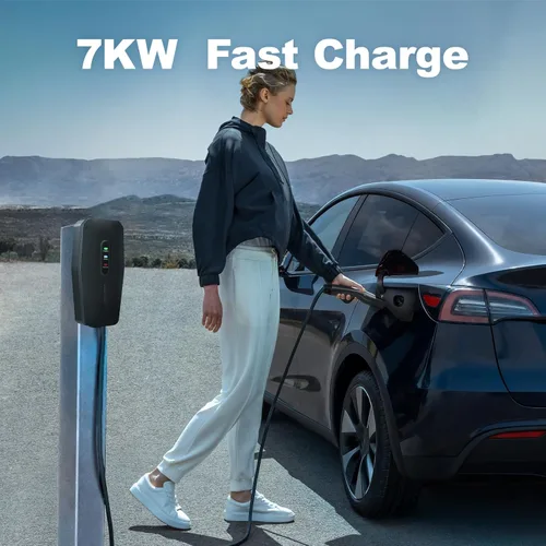 Miniatura 2 de Cargador EV de nivel 2 para Tesla de 32 amperios, cargador portátil de vehículo eléctrico de 7 KW con cable de 20 pies, estación de carga