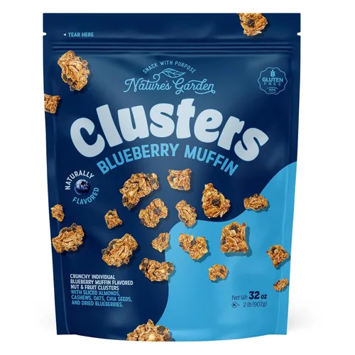 Miniatura 7 de Nature’s Garden Clusters de maní crujiente, bolsa de 32oz – Grandes bocados de mezcla de frutos secos y pretzel con almendras, nueces pecanas