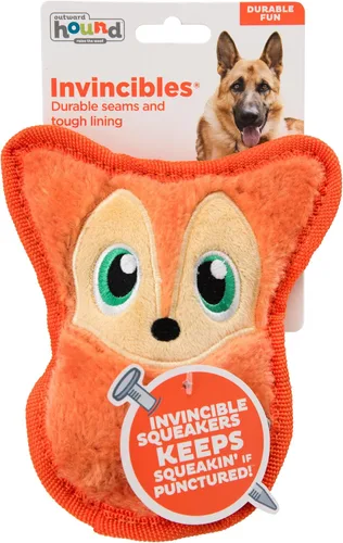 Miniatura 7 de Outward Hound Invincibles - Juguete de peluche para perro, XS zorro