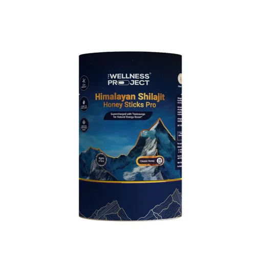 The Wellness Project Palitos de miel Shilajit del Himalaya Pro con azafrán, miel de bosque y extracto de fenogreco | Ácido fúlvico y minerales traza