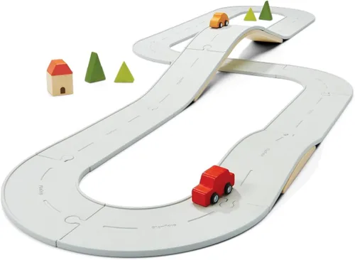 Miniatura 13 de PlanToys® Juego de camino y riel de goma, pequeño juego Montessori de madera Imaginación, resolución de problemas y exploración de movimiento