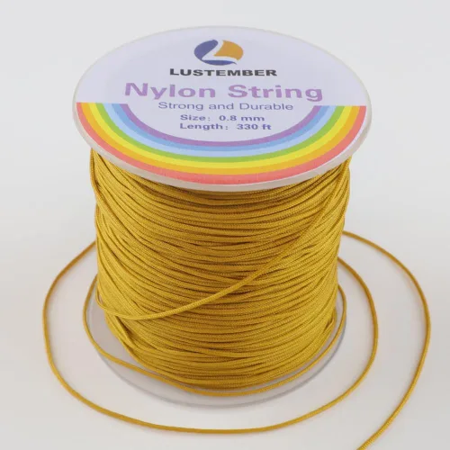 Miniatura 8 de 0.8mm de cuerda de nailon, cuerda fuerte para pulseras, cordón de nailon duradero para fabricación de joyas, pulseras, ensartado de cuentas