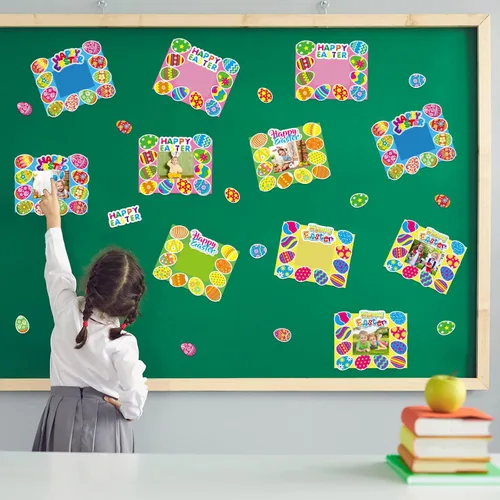 Miniatura 5 de chiazllta Paquete de 24 kits de manualidades de Pascua para niños, marco de fotos, manualidades, primavera, Pascua, actividades artísticas, hogar