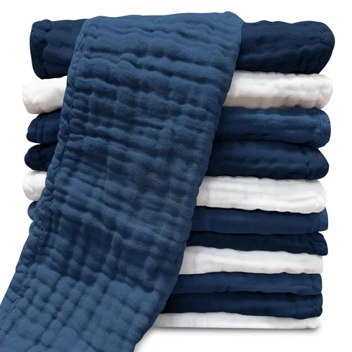 Miniatura 11 de Paños de muselina para eructos para bebé, 100% algodón, para unisex, niño, niña - Grandes 20" x 10", productos esenciales para recién nacidos, ultra
