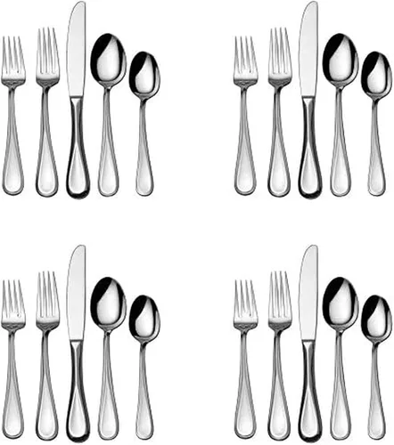 Miniatura 15 de Mikasa Bravo - Juego de 6 piezas de acero inoxidable 18/10, cucharas de servir, tenedor, servidor de tartas, cucharón de salsa, cubiertos pulidos