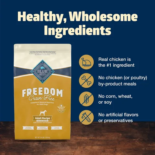 Miniatura 6 de Blue Buffalo Freedom - Alimento seco para perros de peso saludable, sin granos, nutrición completa y equilibrada para perros adultos, fabricado